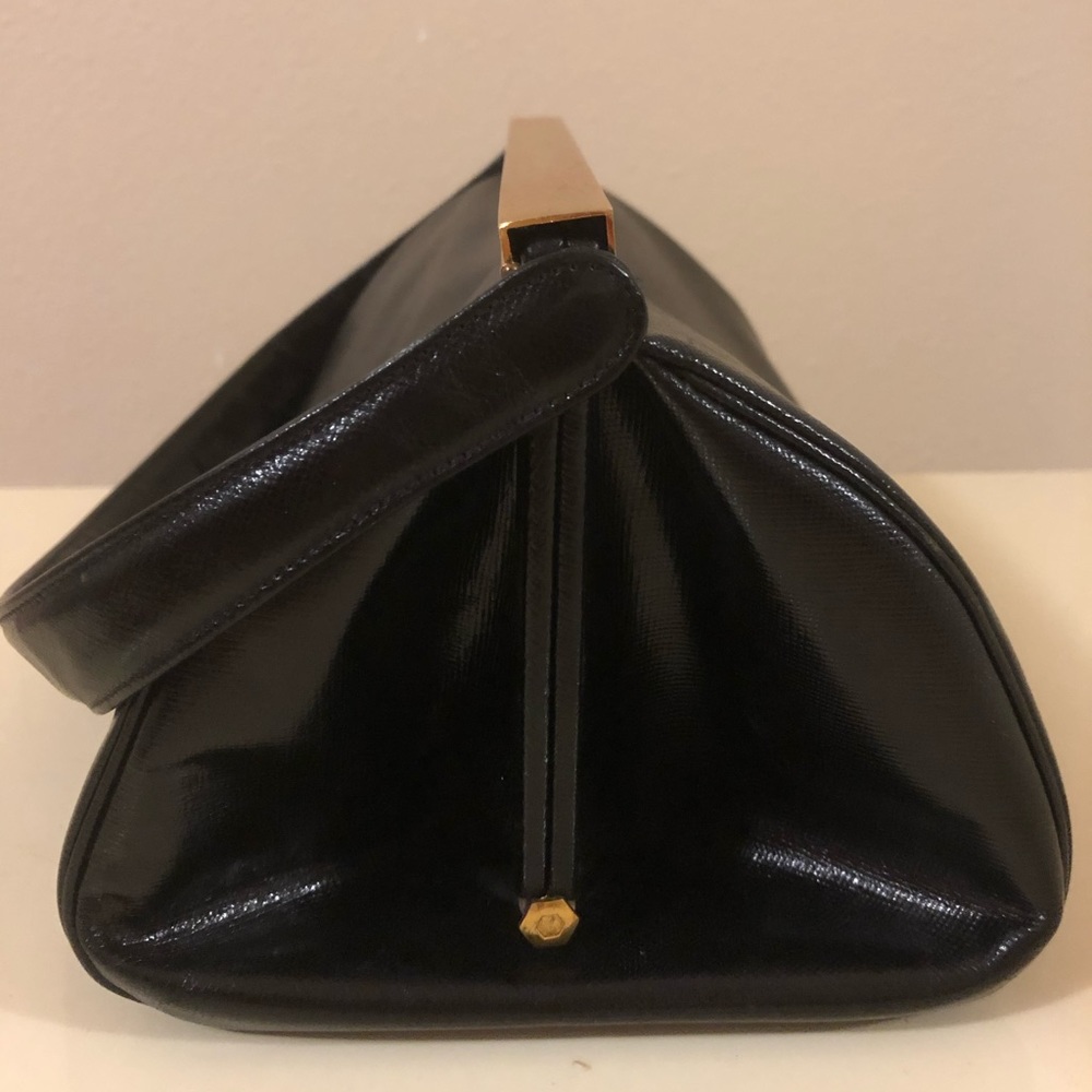 Koret Vintage Goatskin Leather Small Black Bag - Picture 5 of 12